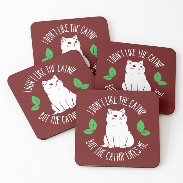 Item preview, I don't like the catnip, but the catnip likes me, white on black designed and sold by clon-dot-net.