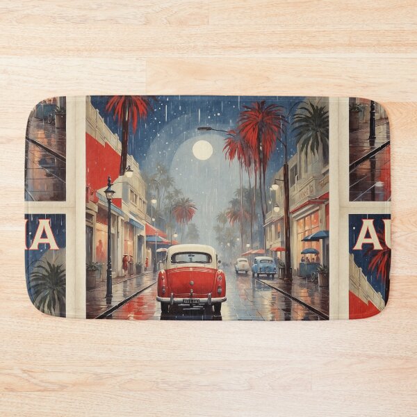Item preview, Australia Rainy Night Tourism Vintage Poster designed and sold by TravelersGems.