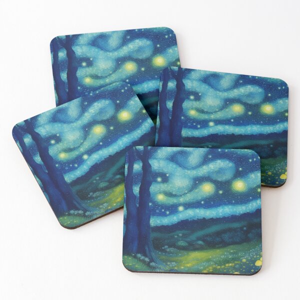 Item preview, Blue Starry Night - Magic Mushroom Forest #47 designed and sold by Scarlet Swan.
