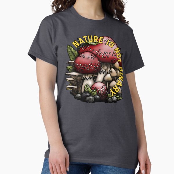 Item preview, Nature Is Not Binary Fungi designed and sold by Art by Veya.