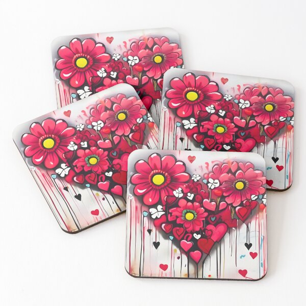 Item preview, "Red Graffiti Heart, " designed and sold by Frame of Mind .