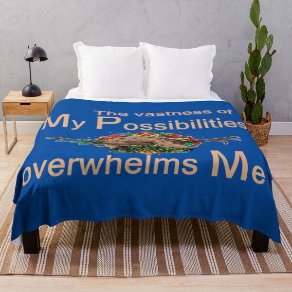 Item preview, Un perezoso dormido con el texto "La inmensidad de mis posibilidades me abruma" designed and sold by Tomasz Siennicki.