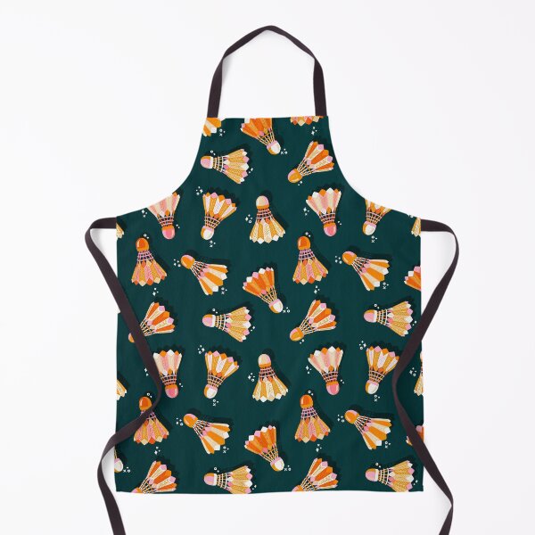 Item preview, Badminton Birdies – Peach Ombré on Teal designed and sold by Cat Coquillette.
