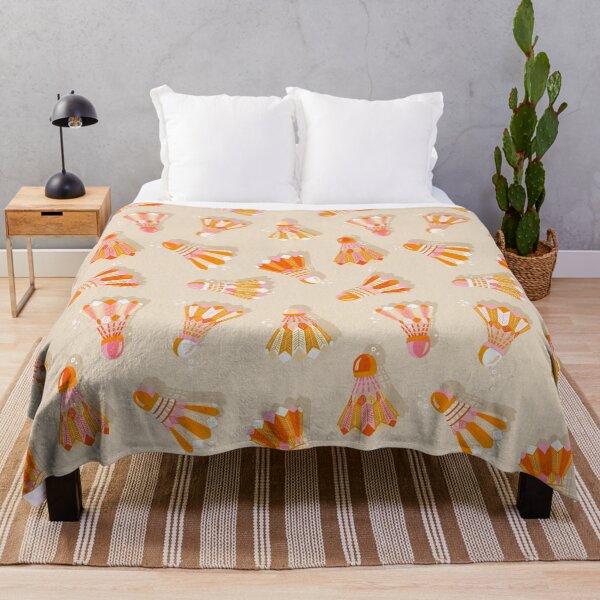 Item preview, Badminton Birdies – Peach Ombré on Cream designed and sold by Cat Coquillette.