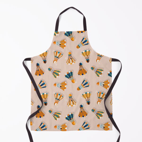 Item preview, Badminton Birdies – Orange & Blue on Cream designed and sold by Cat Coquillette.
