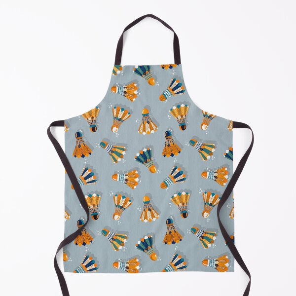Item preview, Badminton Birdies – Orange & Blue on Blue designed and sold by Cat Coquillette.