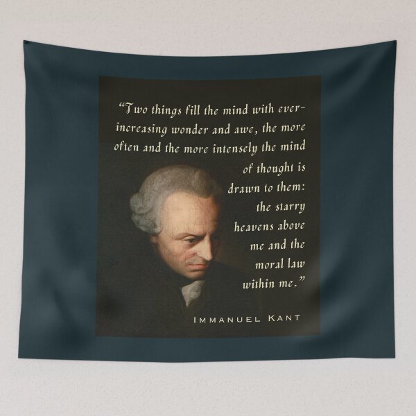 Item preview, Immanuel Kant  portrait and quote: Two things fill the mind with ever-increasing wonder...the starry heavens above me and the moral law within me. designed and sold by artbleed.