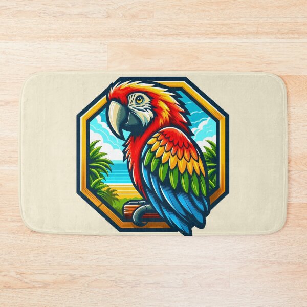 Item preview, Baby Tropical Macaw Endangered Parrot Scarlet Green Wing Bird designed and sold by CoffeeIsATrip.