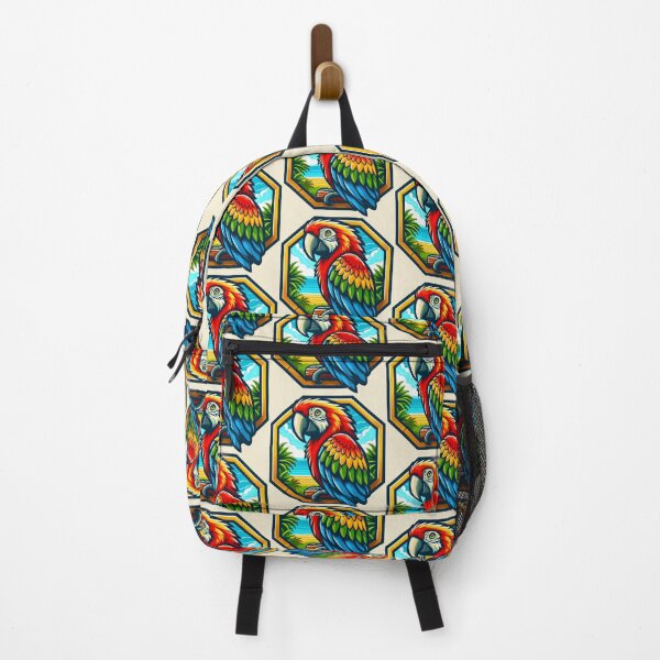 Item preview, Baby Tropical Macaw Endangered Parrot Scarlet Green Wing Bird designed and sold by CoffeeIsATrip.