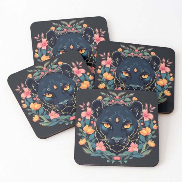 Item preview, Floral Black Panther designed and sold by CleverboyDsgns.