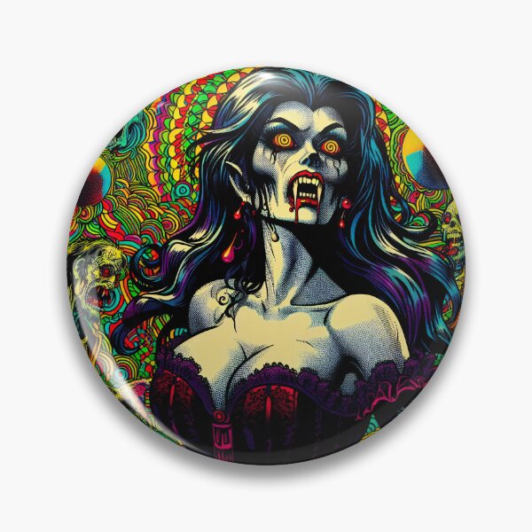 Item preview, Trippy Phychedelic Monstrous Vampire Babe designed and sold by AIPixelMaster.