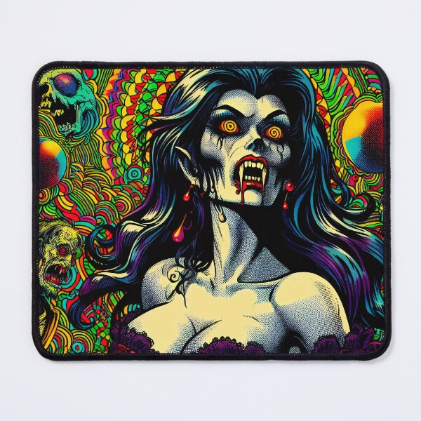 Item preview, Trippy Phychedelic Monstrous Vampire Babe designed and sold by AIPixelMaster.