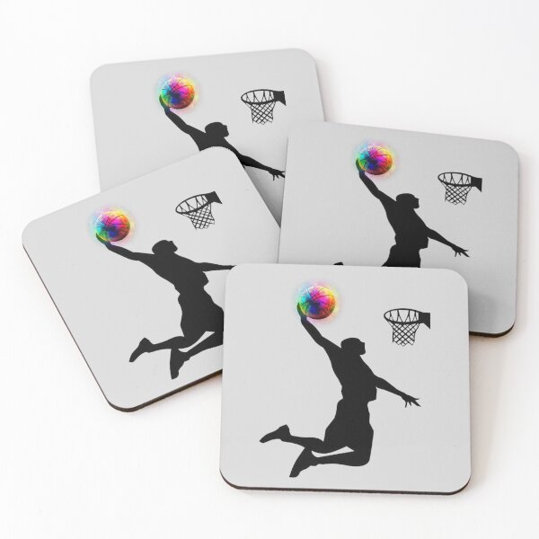Item preview, Jugador de baloncesto mojando, pelota colorida designed and sold by sinemsworld1.