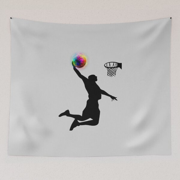 Item preview, Basketball Player Dunking, Colorful ball designed and sold by sinemsworld1.