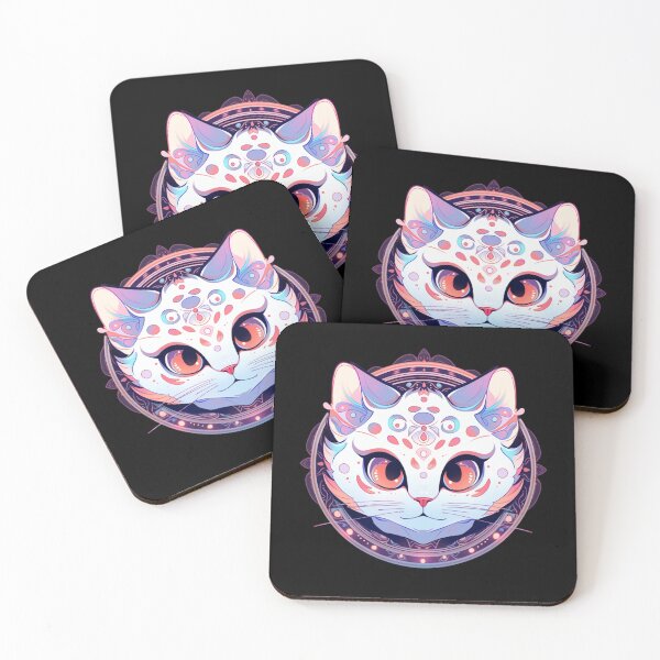Item preview, Handsome, cool and cute colorful cat head LOGO 67 designed and sold by slamnoah.