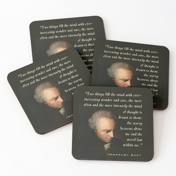 Item preview, Immanuel Kant  portrait and quote: Two things fill the mind with ever-increasing wonder...the starry heavens above me and the moral law within me. designed and sold by artbleed.