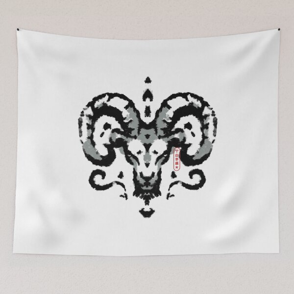 Item preview, Goat Aries Horoscope Rorschach Test by Tobe Fonseca designed and sold by Tobe Fonseca®.