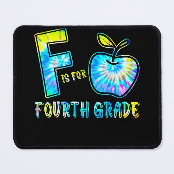 Item preview, F is For Fourth Grade Teacher Tie Dye Back to School Kinder designed and sold by MobyStickers.