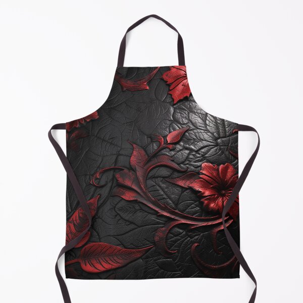 Item preview, Black leather texture, red flowers and leaves designed and sold by Fantasyplus.