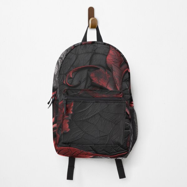 Item preview, Black leather texture, red flowers and leaves designed and sold by Fantasyplus.