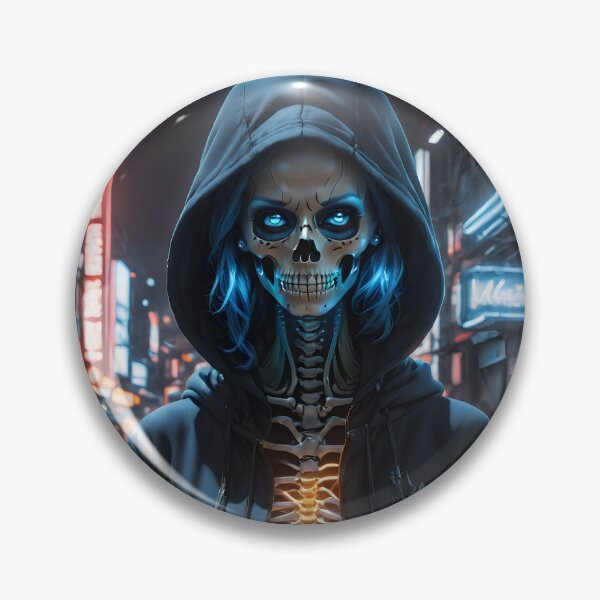 Item preview, Female Skeleton, Neon Blue designed and sold by Geek-Girl-Art.
