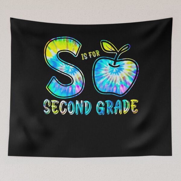 Item preview, S is For Second Grade Teacher Tie Dye Back to School Kinder designed and sold by MobyStickers.