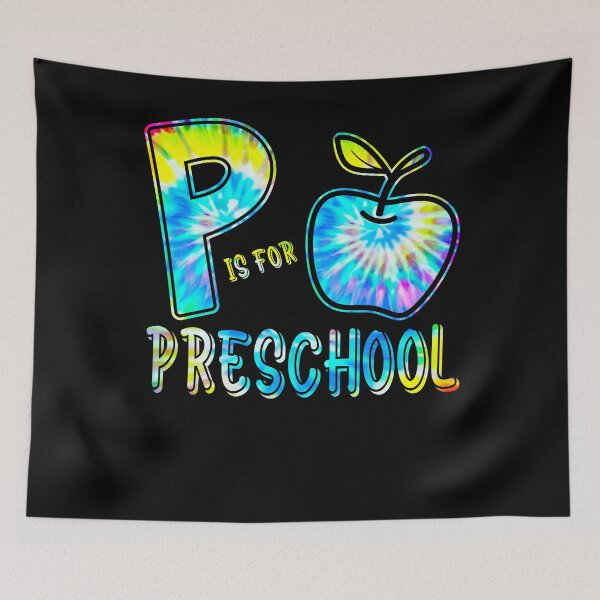 Item preview, P Is For Preschool Teacher Tie Dye Back to School Kinder designed and sold by MobyStickers.