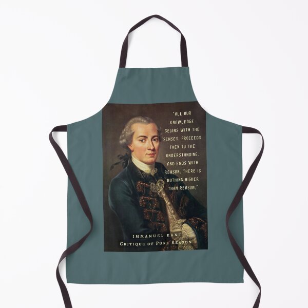 Item preview, Immanuel Kant portrait and quote: All our knowledge begins with the senses, proceeds then to the understanding, and ends with reason... designed and sold by artbleed.