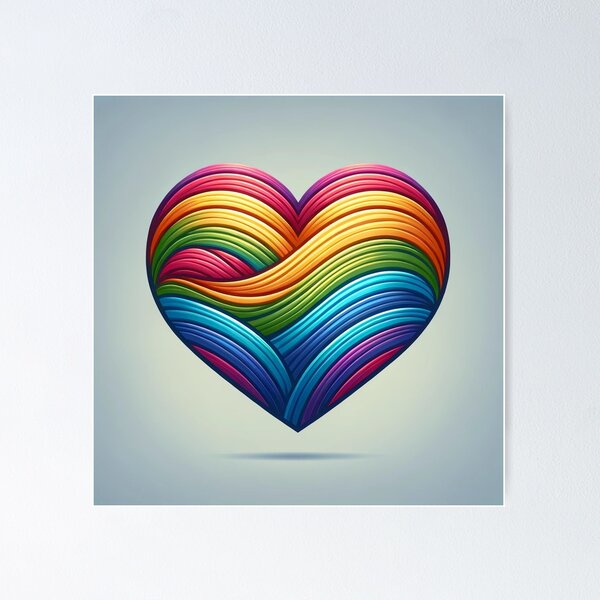 Item preview, LGBTIQ+ affirmation heart designed and sold by PrideDownUnder.