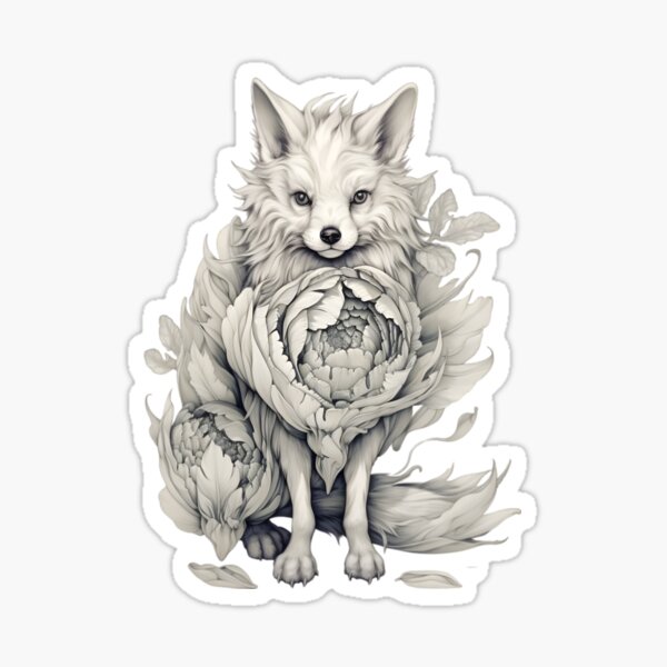 Item preview, White Fox #3 - Vintage Farmhouse Fox Collection designed and sold by RuralChicbyO.