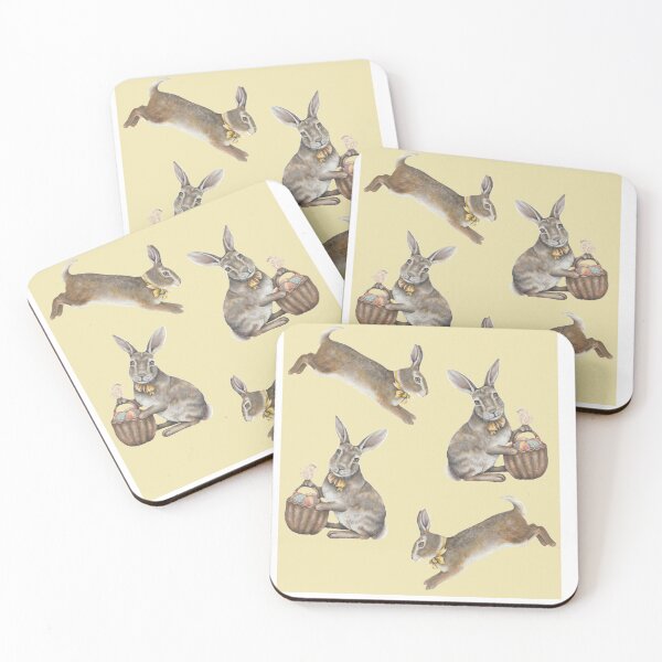Item preview, Easter Rabbits in Pale Yellow designed and sold by Victoria McBride.