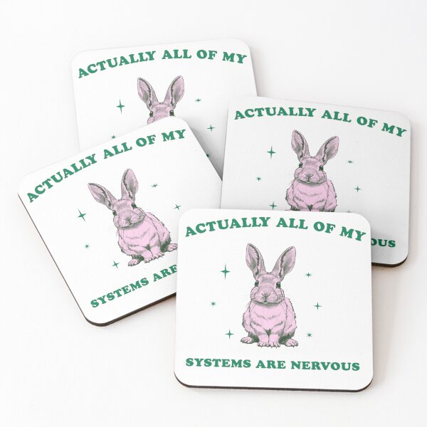 Item preview, Actually All Of My Systems Are Nervous| Funny Rabbit designed and sold by artzaka.
