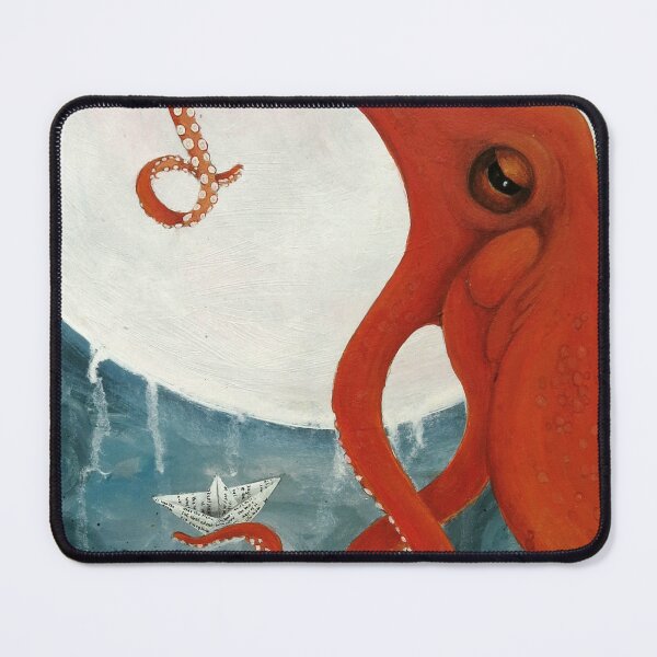 Item preview, Octopus with Origami Boat designed and sold by RedAvocado1.
