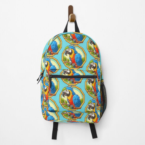 Item preview, Tropical Macaw Endangered Parrot Fantasy Bird Blue Red Yellow designed and sold by CoffeeIsATrip.