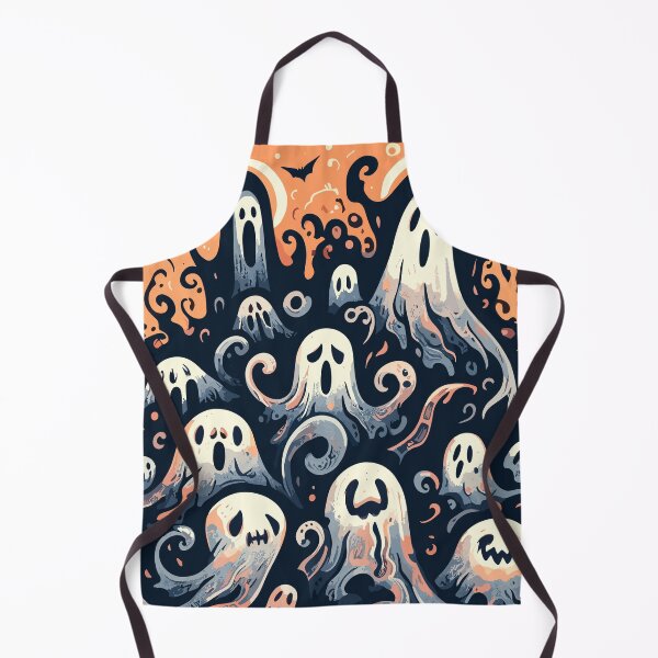Item preview, Funny Halloween Ghosts Pattern and Bats designed and sold by TomFrontierArt.