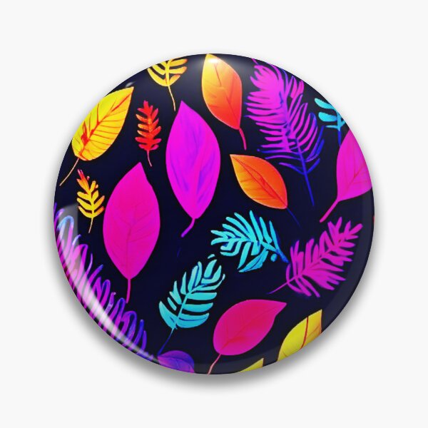 Item preview, Vibrant Neon Foliage: Captivating Leaves Pattern designed and sold by Health And Fitness Posts e-Store.