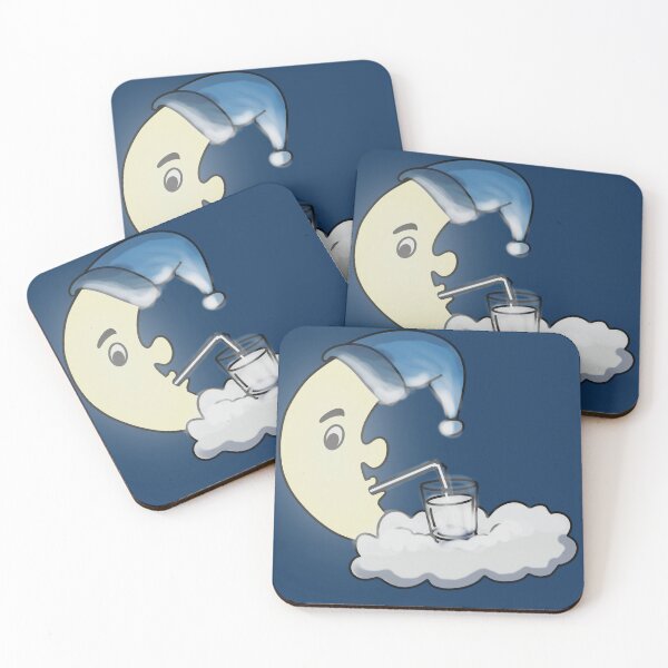 Item preview, Moon drinking milk  designed and sold by leenababiker.
