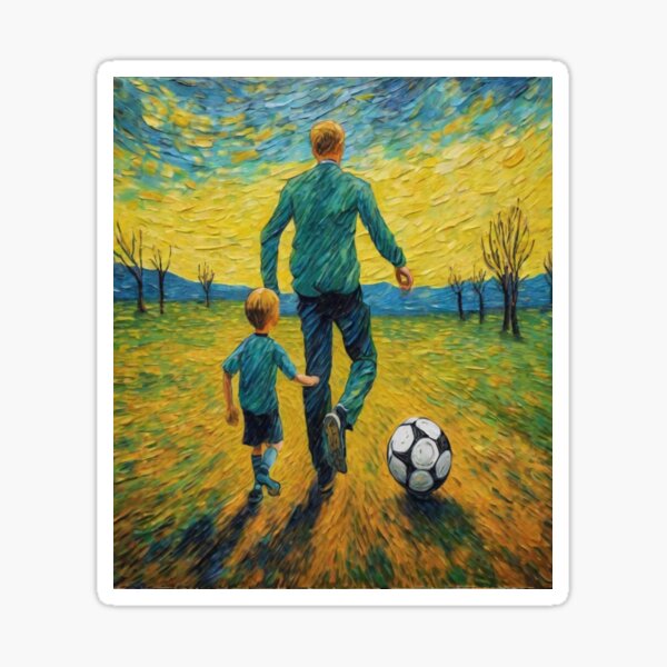 Item preview,  "From Father to Son: The Love for Soccer Passed Down Through Generations" designed and sold by Artisticanvas.