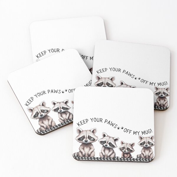 Item preview, Keep Your Paws Off My Mug Cute Raccoon Family Mug designed and sold by LittleGnomad.