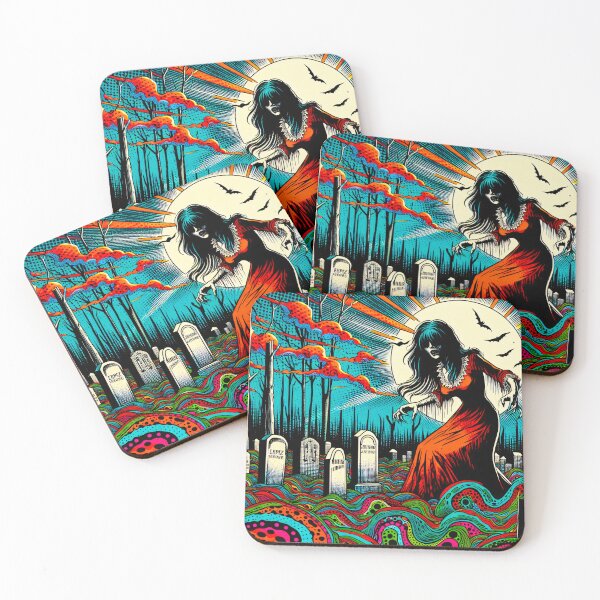 Item preview, Trippy Psychedelic Freshly Resurrected Zombie Girl designed and sold by AIPixelMaster.