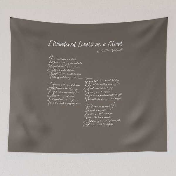 Item preview, "I Wandered Lonely as a Cloud" by William Wordsworth designed and sold by Poemit.