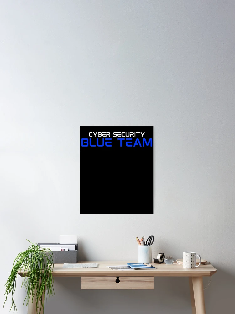 Imagen 2 de 3, Póster con la obra Cyber Security Blue Team Cybersecurity Hacker Blue Team Gear, diseñada y vendida por DynamicDesign.