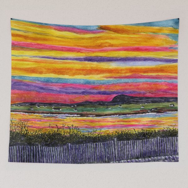 Item preview, Sunset View of Trearddur Bay From Ravenspoint designed and sold by LymphomaLass.