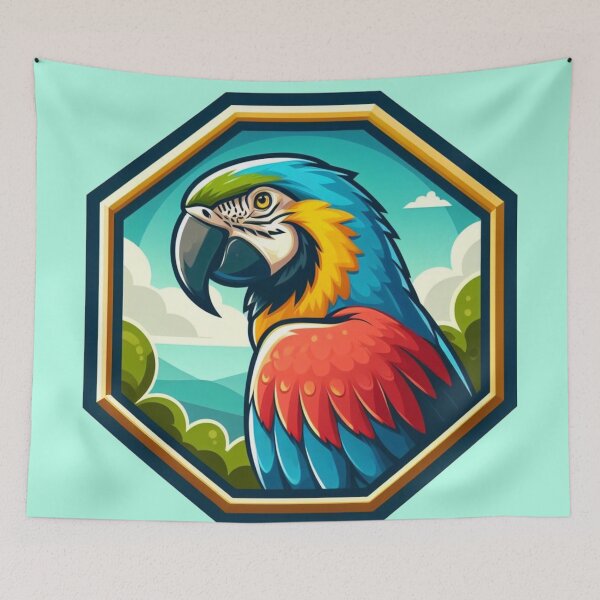 Item preview, Tropical Macaw Endangered Parrot Fantasy Bird Blue Red Yellow 2 designed and sold by CoffeeIsATrip.