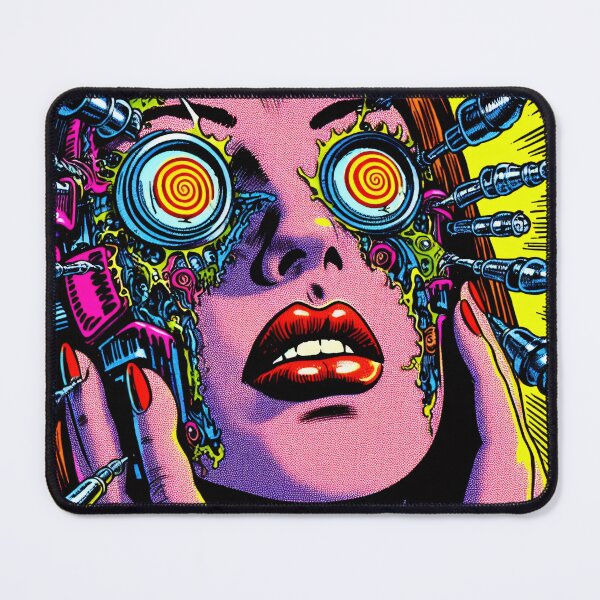 Artikelvorschau, Trippy psychedelischer schöner Roboter-Synthdroid entworfen und verkauft von AIPixelMaster.