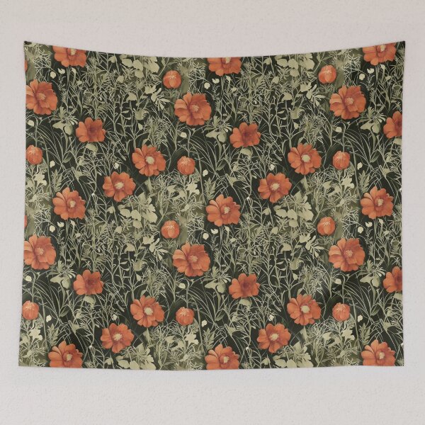 Item preview, Poppy Pattern, muted Tones designed and sold by MissQuiss.
