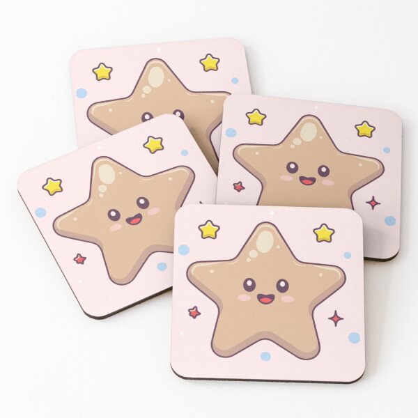 Item preview, Cute Kawaii Smiling Star Pattern designed and sold by PatternInArt.
