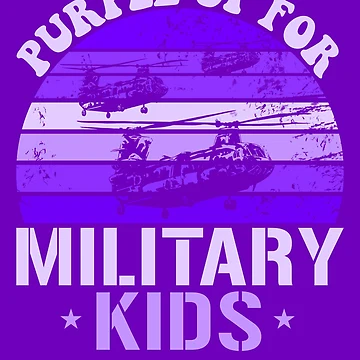 Imagen de la obra Purple Up For Military Kids CH46 Chinook Kids Purple Up Gear de DynamicDesign
