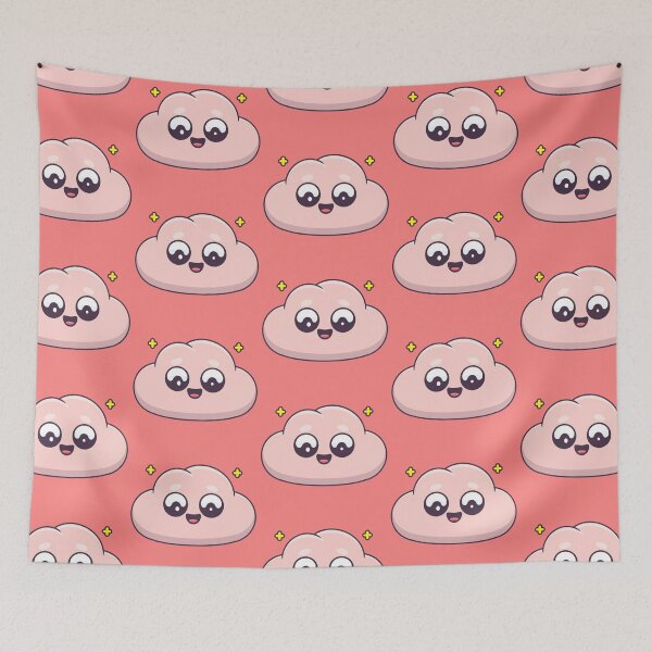 Item preview, Cute Kawaii Pink Cloud Pattern designed and sold by PatternInArt.