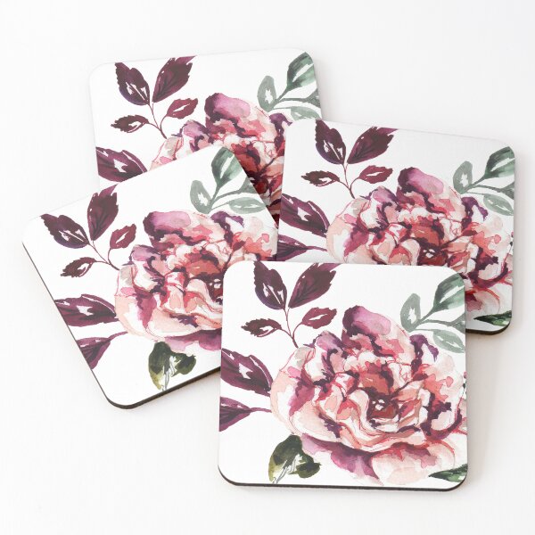 Item preview, Watercolor floral bouquet of Pink Lisianthus flower designed and sold by Anis Illustration.